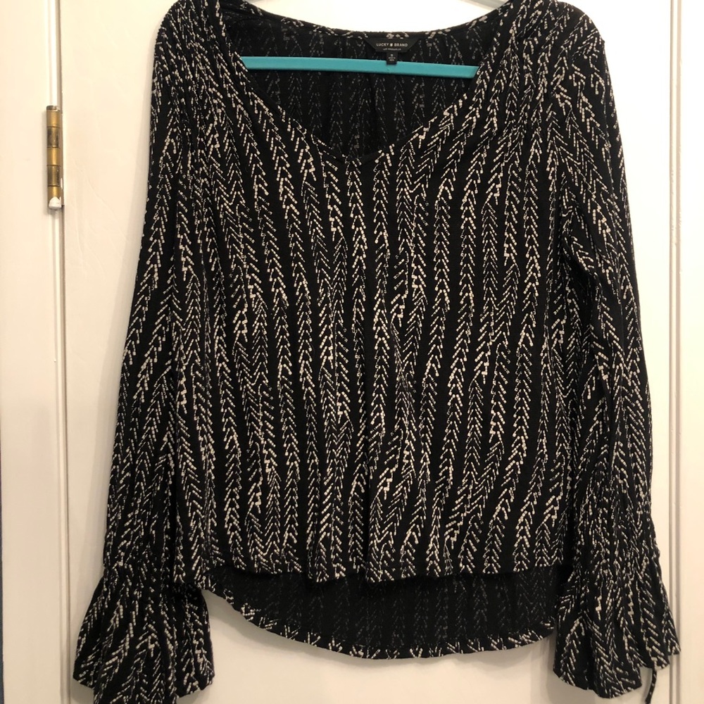 Black and Cream Lucky Brand Top